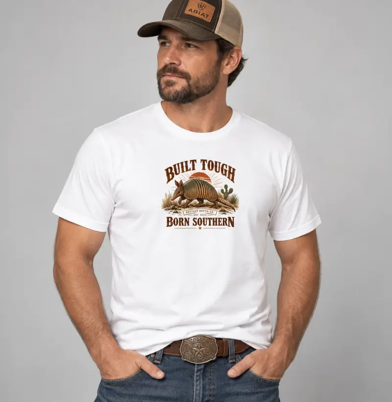 Country Masculina Built Tough Born Southern Tatu