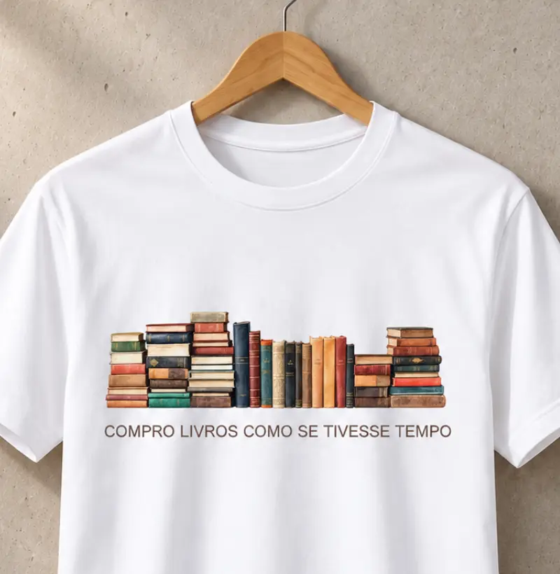 Compro livros como se tivesse tempo - Camiseta