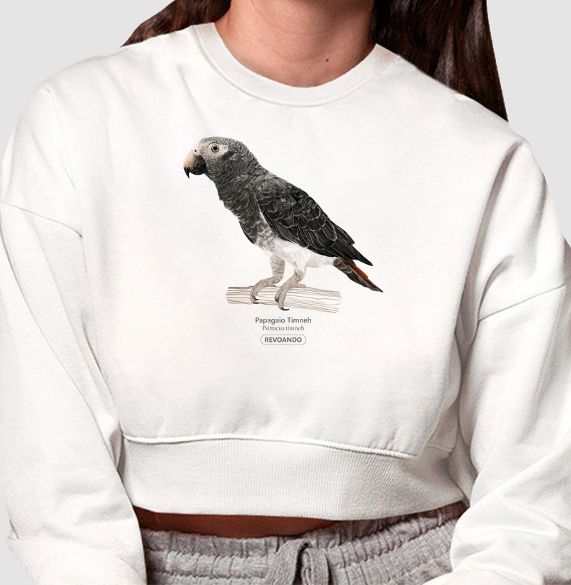 Love Friends - Papagaio Timneh - Moletom Cropped