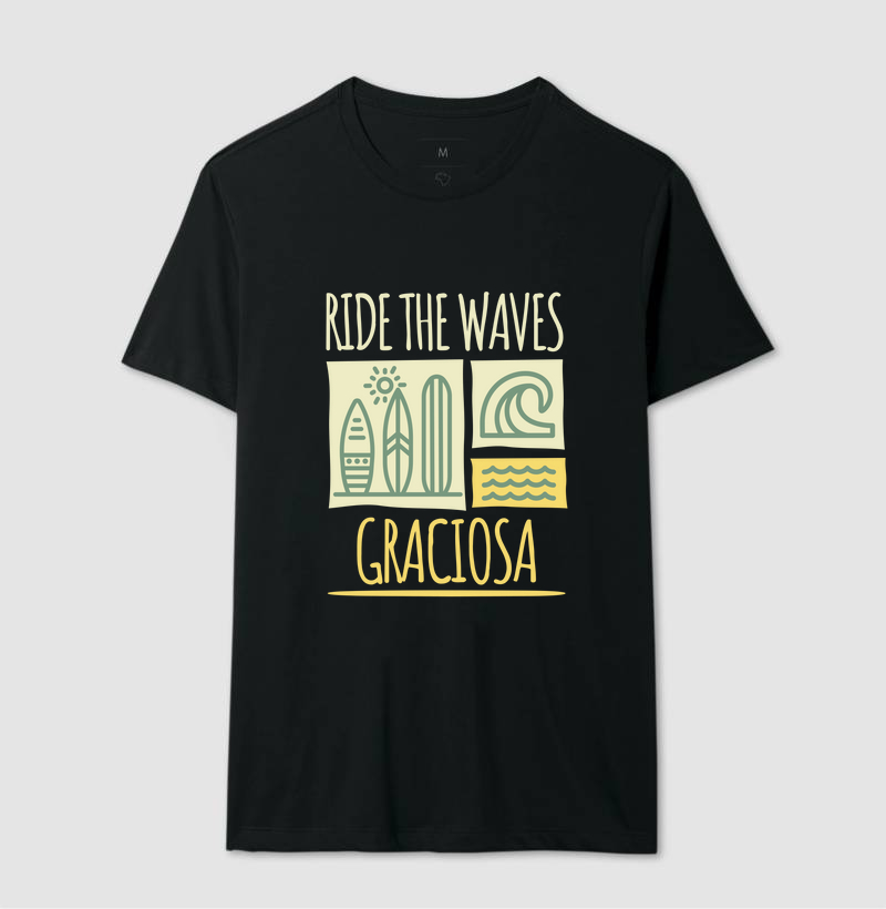 Camiseta Graciosa Ride The Waves