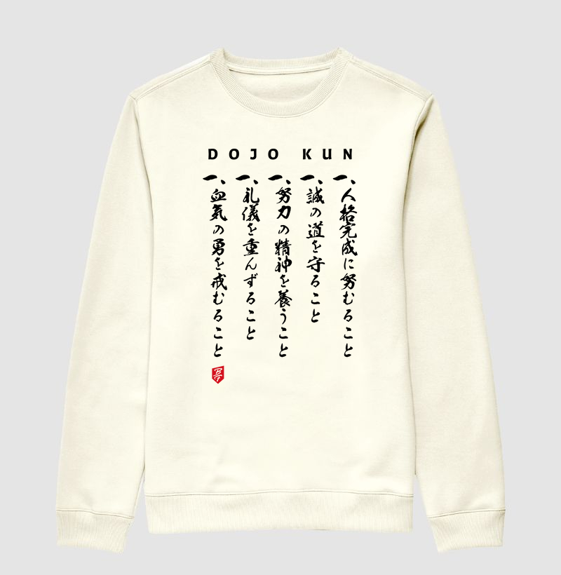 BF - Moletom - Dojo Kun Kanji - Claro