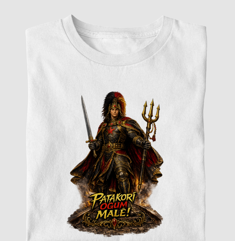 Camiseta Ogum Malê: A Força da Estratégia e do Metal Sagrado
