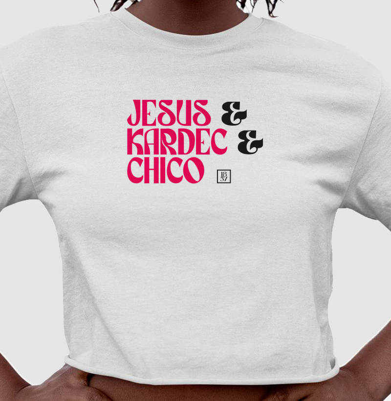 Camiseta Jesus, Kardec e Chico
