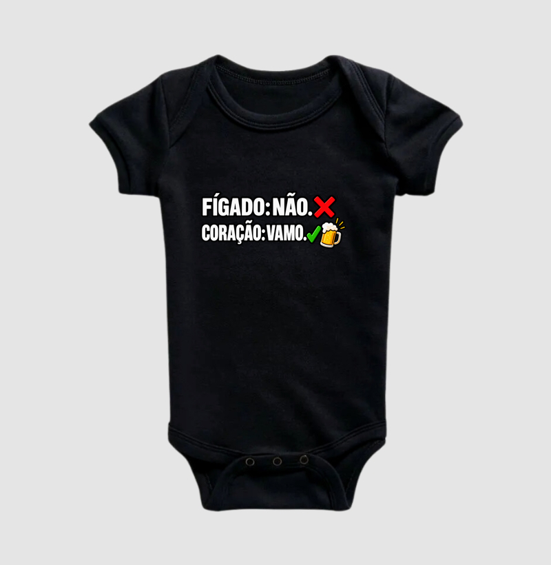 Fígado Não, Coração Vamo - Body Infantil