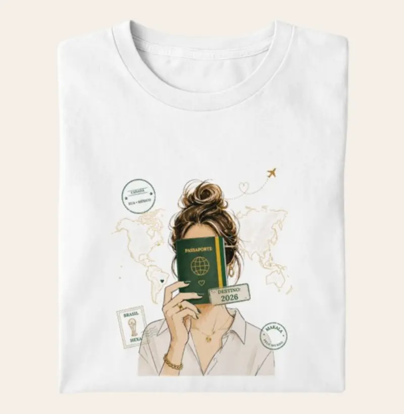 Camiseta Algodão Premium - Passaporte Canarinho
