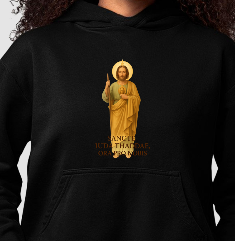 Hoodie Moletom Sancte Iuda Thaddae , Ora Pro Nobis