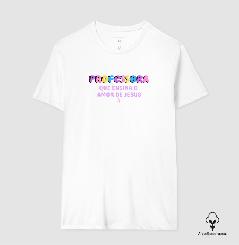Professora que ensina o amor de Jesus
