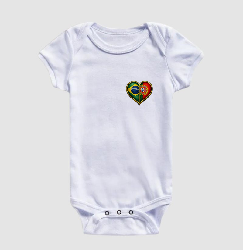 Coração Luso-Brasileiro Body Infantil