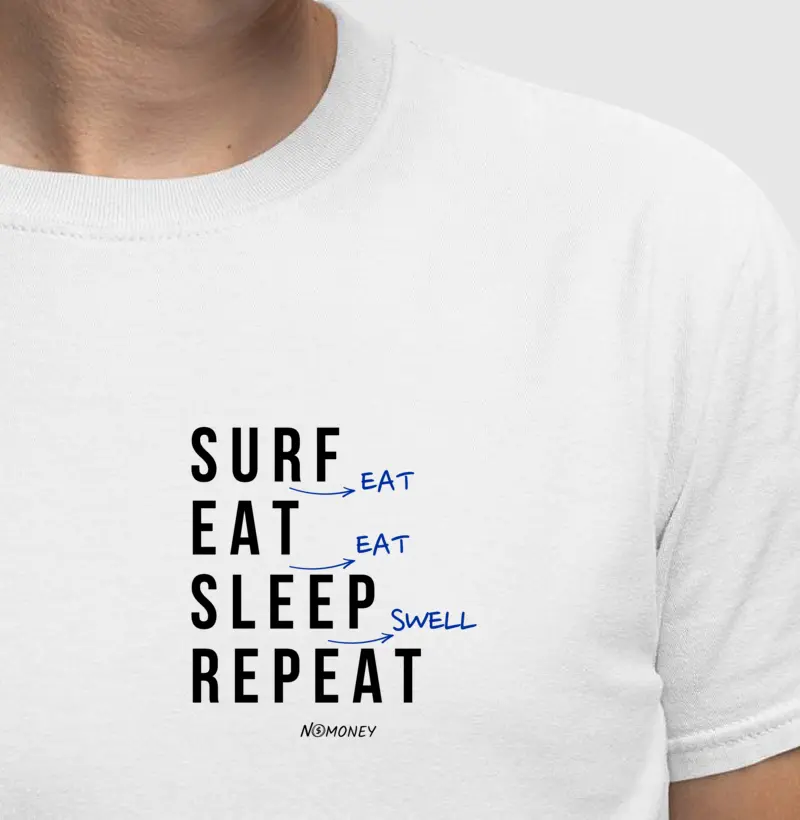 Camiseta Surf (Eat). Eat. Sleep. Repeat.