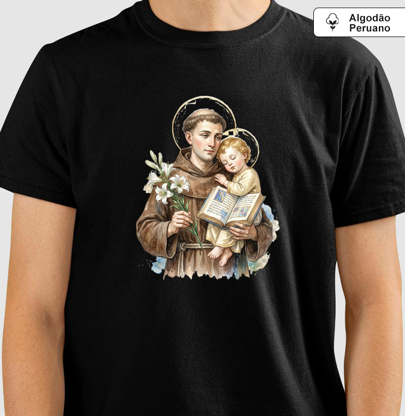 Camiseta Algodão Peruano Santo Antônio