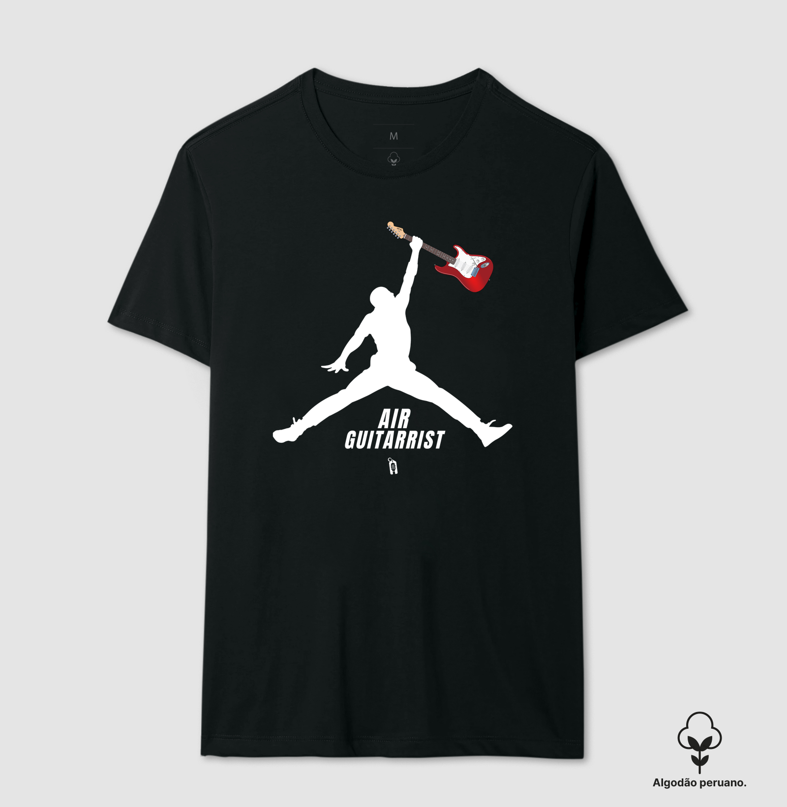 Air Guitarrist - Camiseta Algodão Peruano