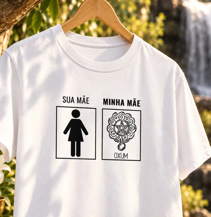 MINHA MÃE OXUM - Camiseta Algodão Peruano