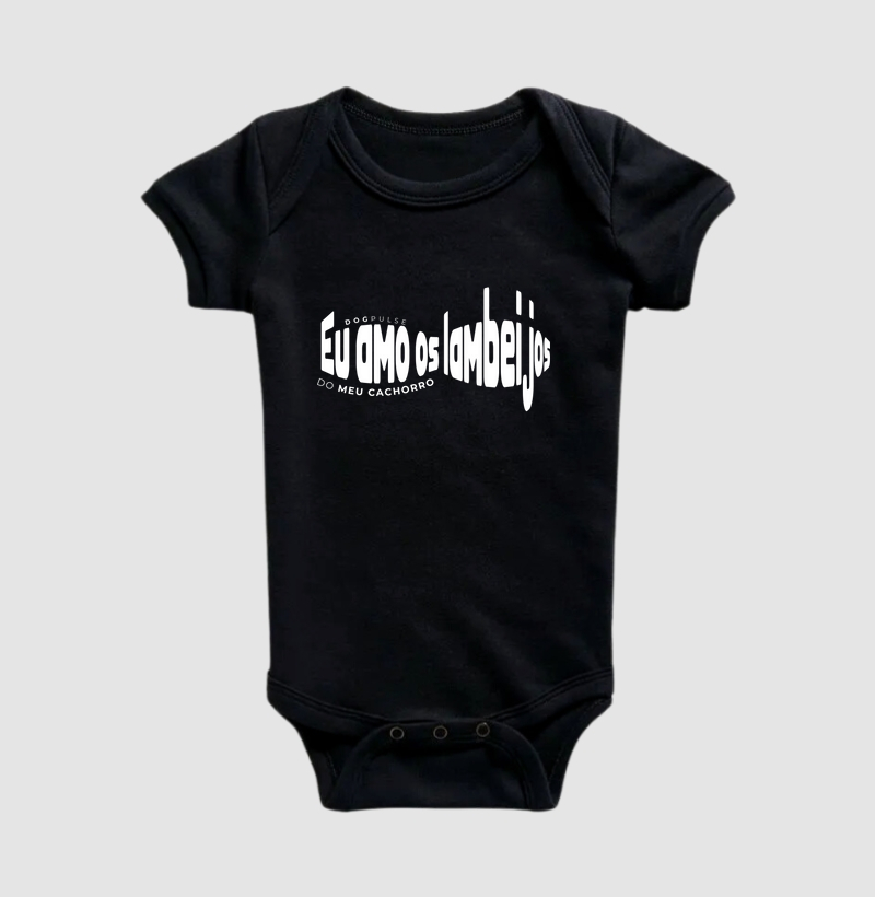 Body Infantil Eu Amo os Lambeijos do Meu Cachorro Dog Pulse