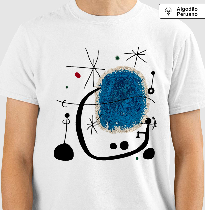 Camiseta Algodão Peruano Miró L'or de l'azur 