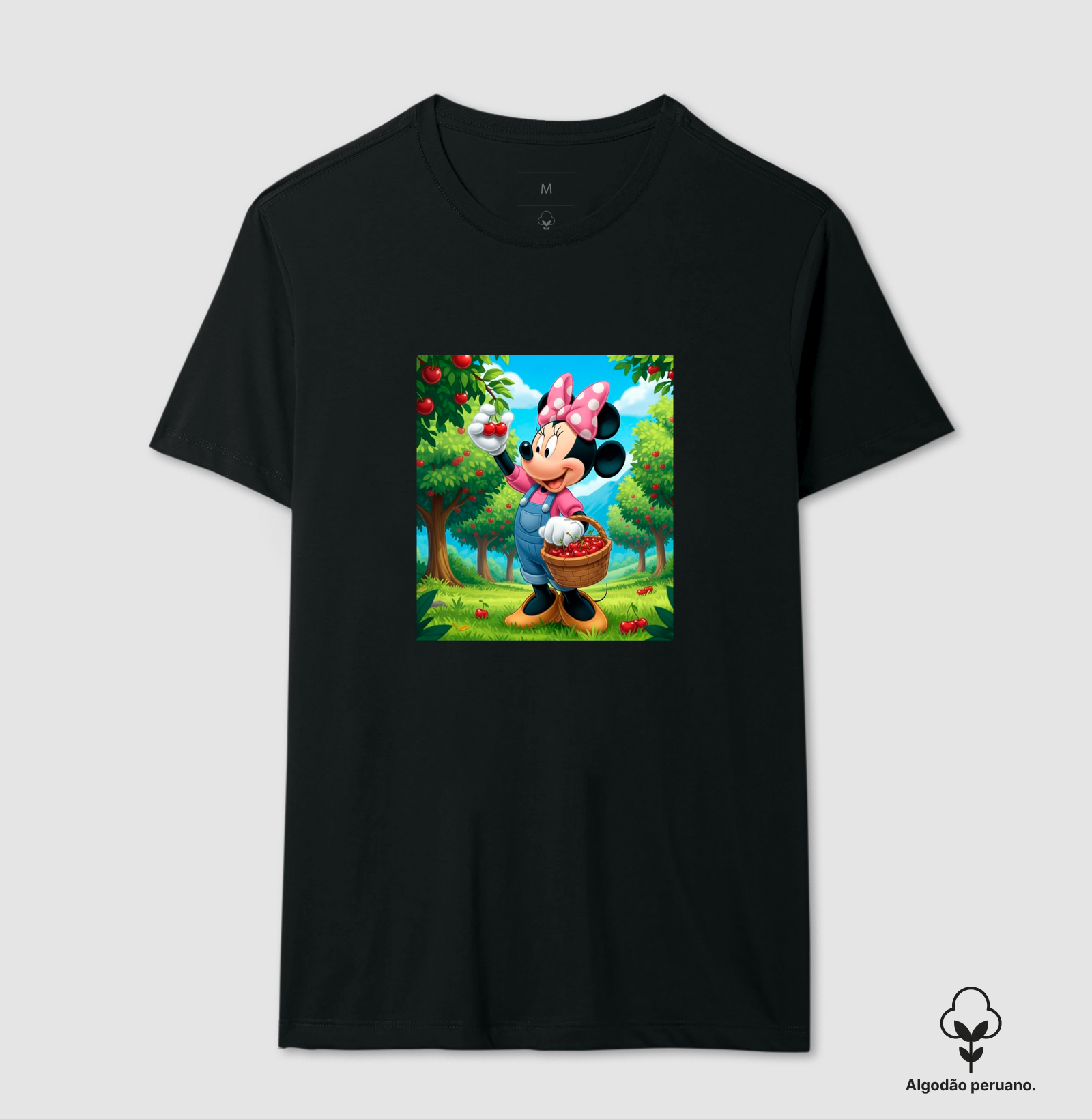 Minnie colhendo maça
