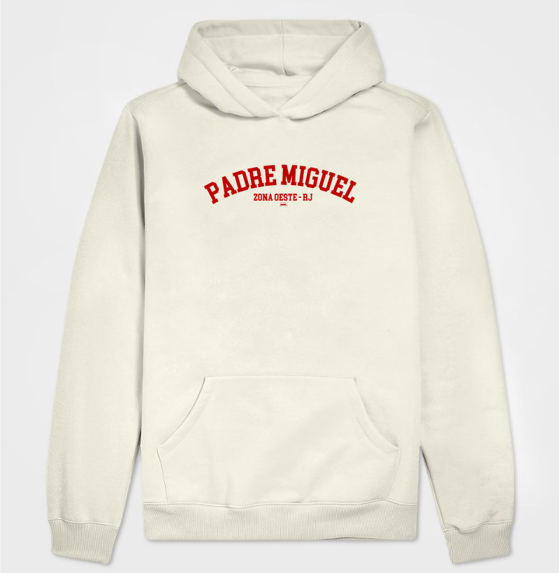Padre Miguel - Vermelho e Branco - Hoodie Moletom