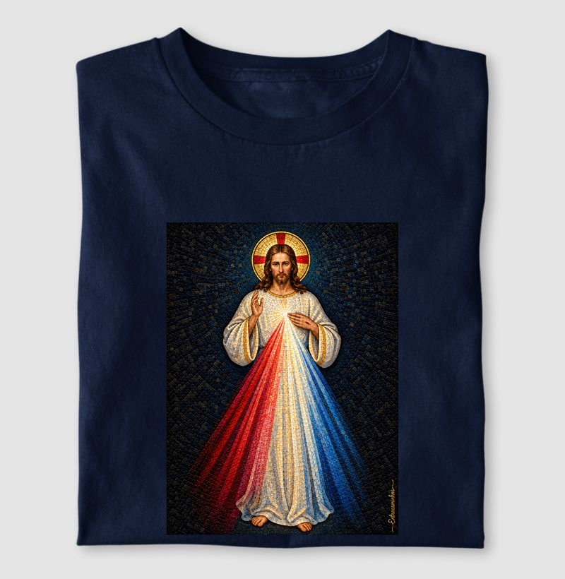 Jesus Misericordioso – Mosaico Sagrado - Camiseta
