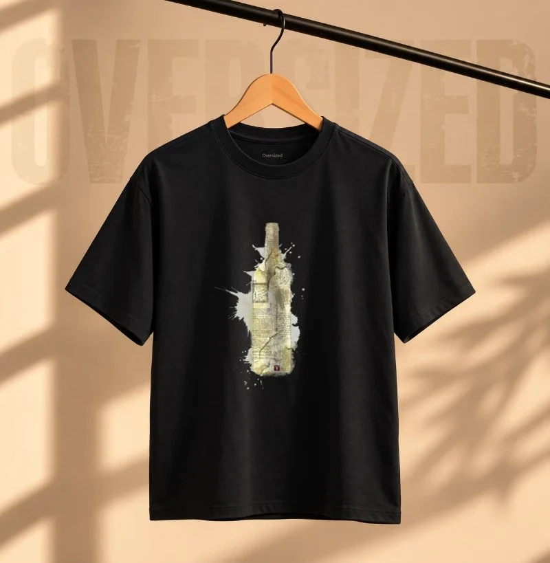 Camiseta Oversized Wine Art - Camiseta Oversized