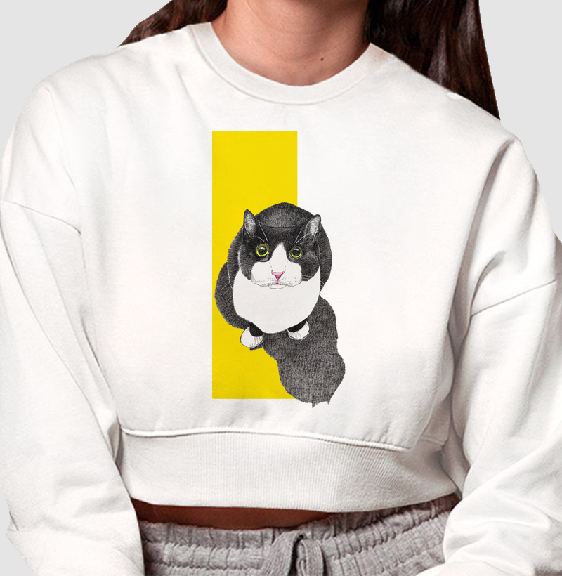 Cropped Moletom Gato