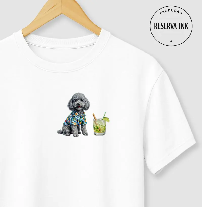 Poodle Cinza - Férias