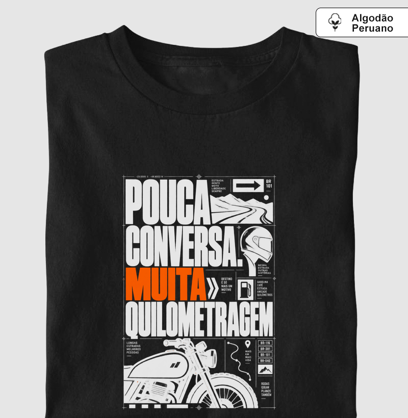 Muita Quilometragem - Camiseta Algodão Peruano