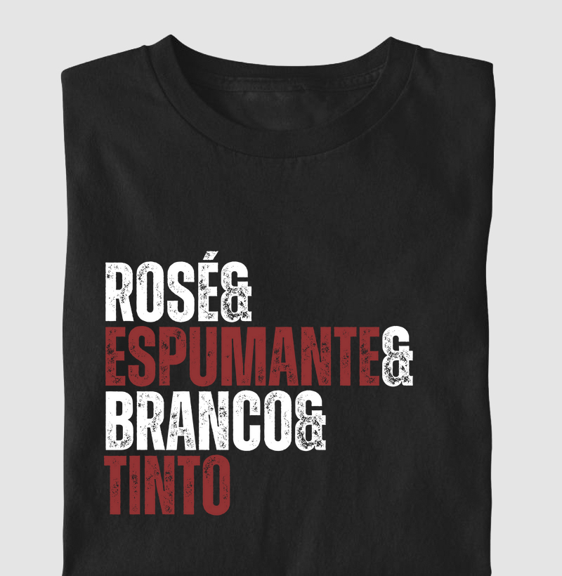 Camiseta Tipos de Vinho