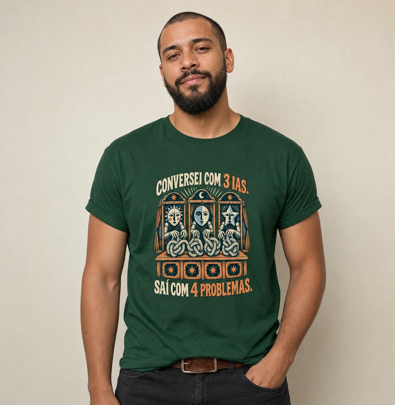 Conversei com 3 IAs. Saí com 4 problemas — Camiseta