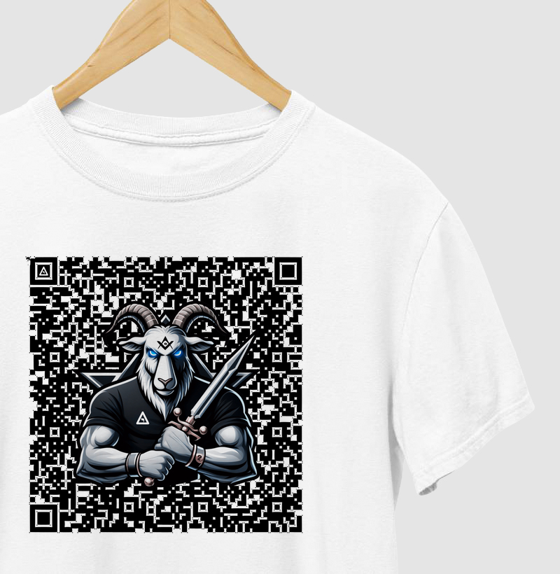Camiseta QR Bode 3 - Mr. GADU - Branca