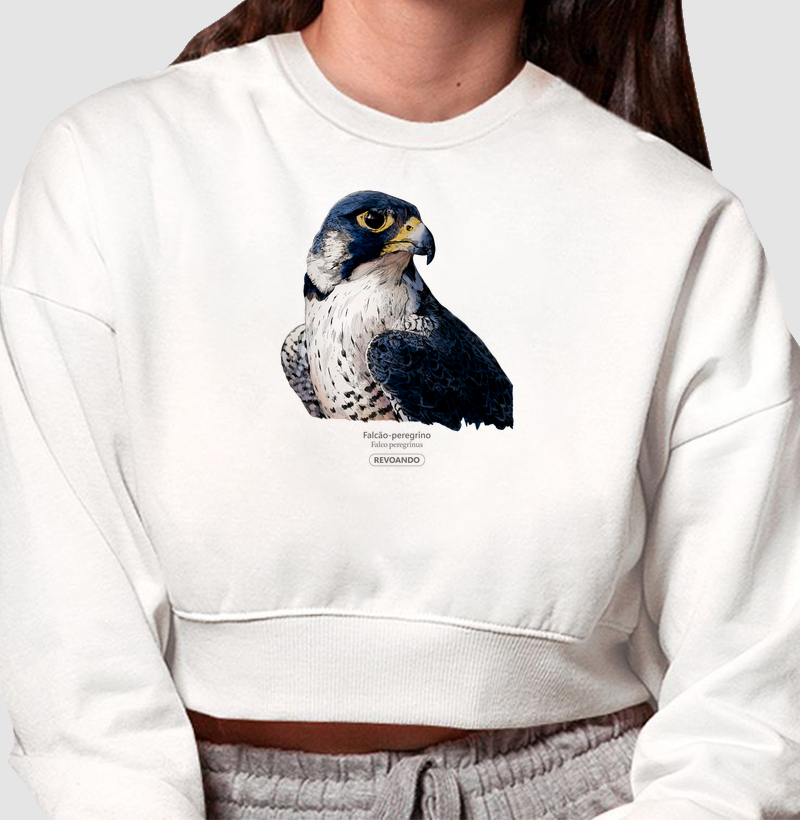 Rapinas Inky - Falcão-peregrino - Moletom Cropped