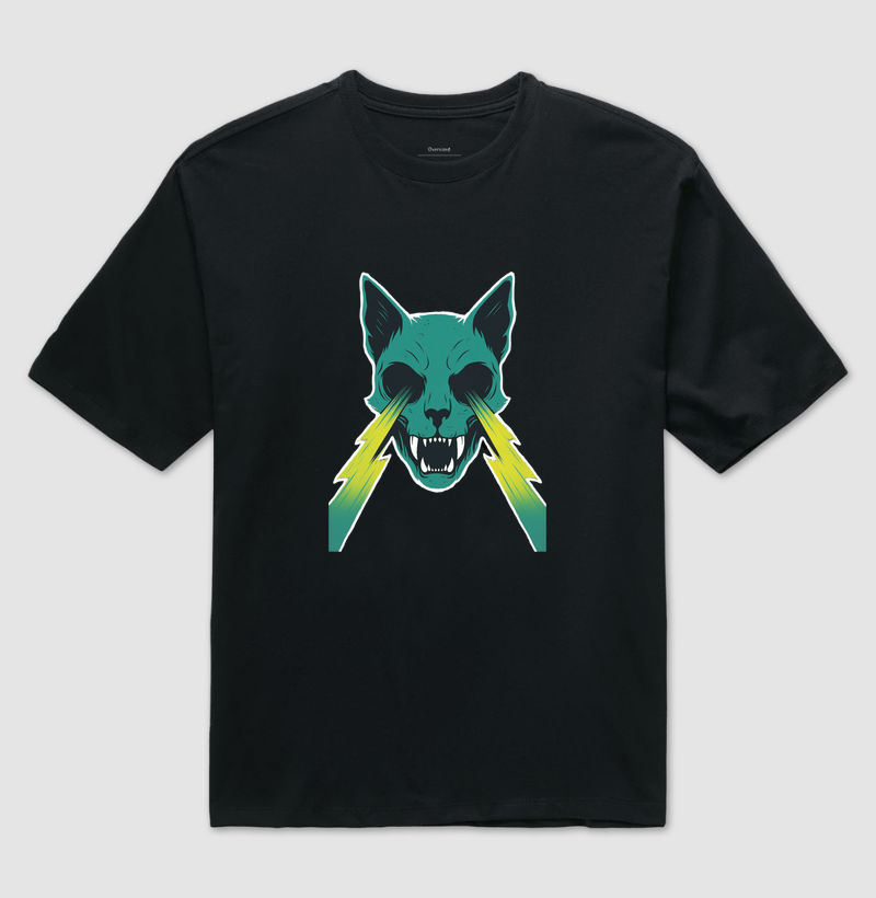 Camiseta Oversized O Gato Cósmico 