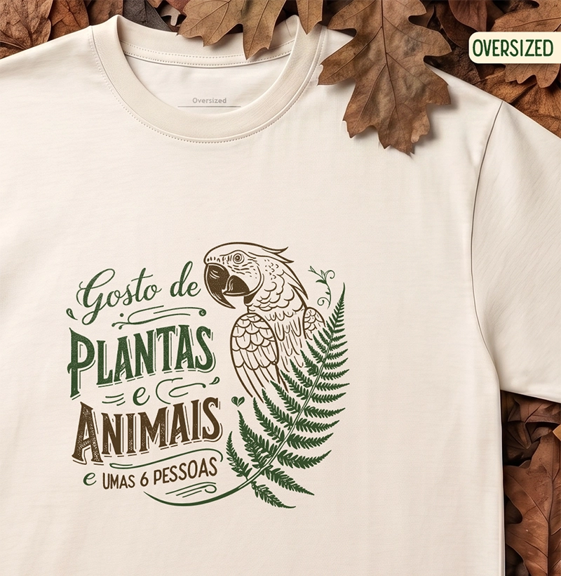 Gosto de plantas e animais, e umas 6 pessoas