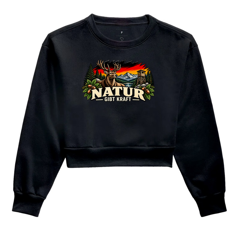 Natur gibt Kraft - Cropped Moletom