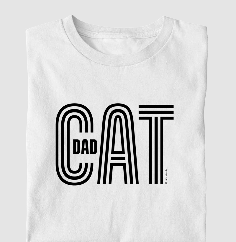 Camiseta Cat Dad - Coleção Frases