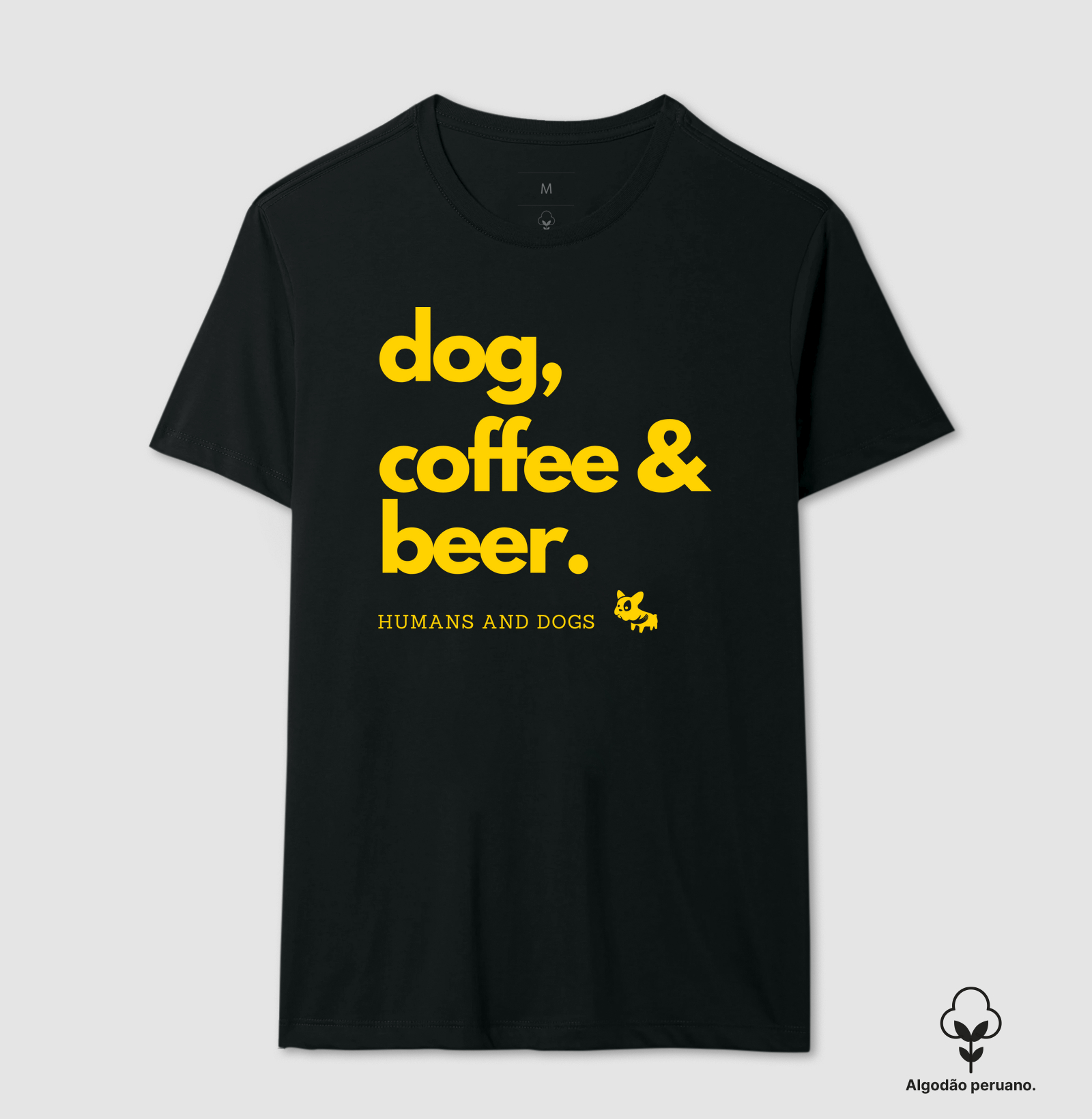 Camiseta Dog, Coffee & Beer