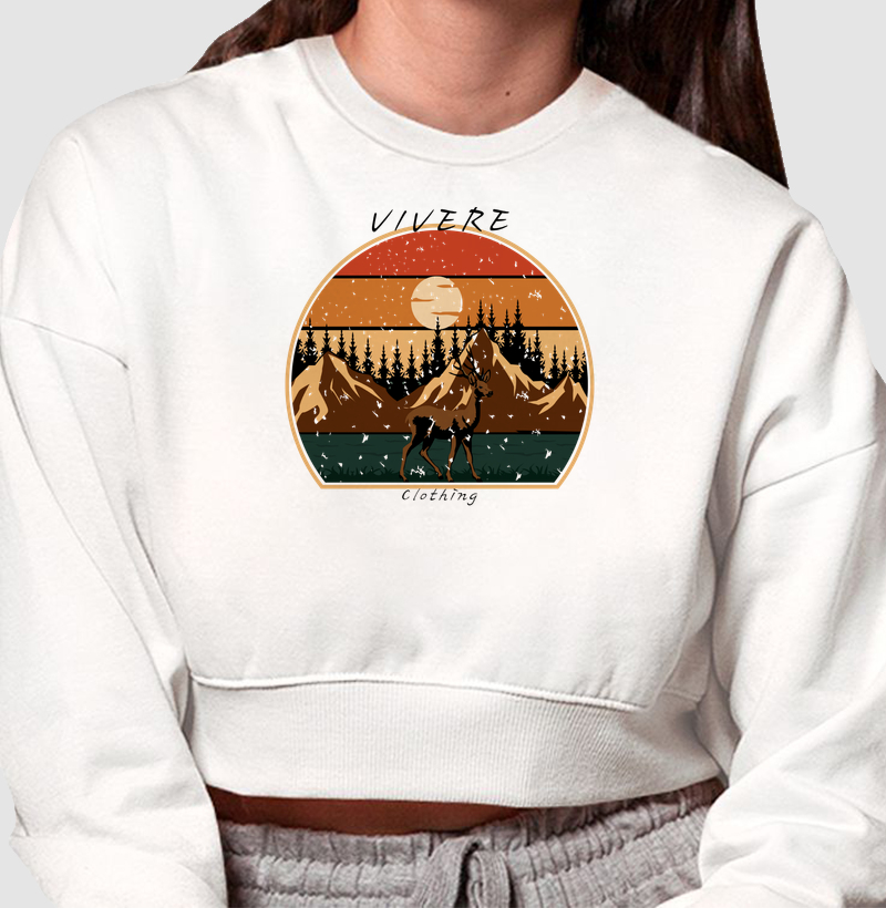 Cropped moletom Vivere Estampa Vancouver