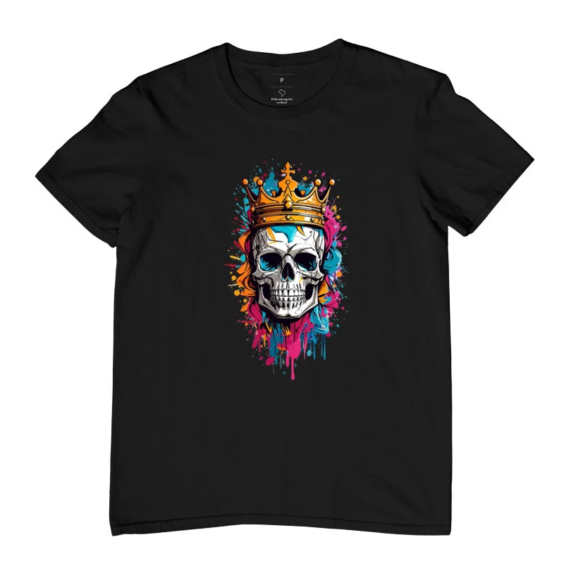 Camiseta Adulta - Caveira Rei
