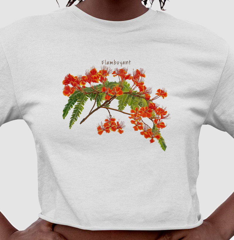 T-shirt Cropped - Flamboyant