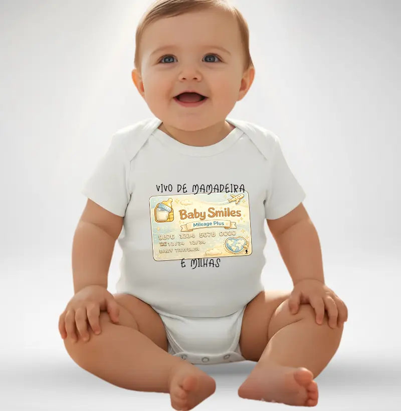 Body Infantil - Vivo de Mamadeira e Milhas - Baby Excursionista
