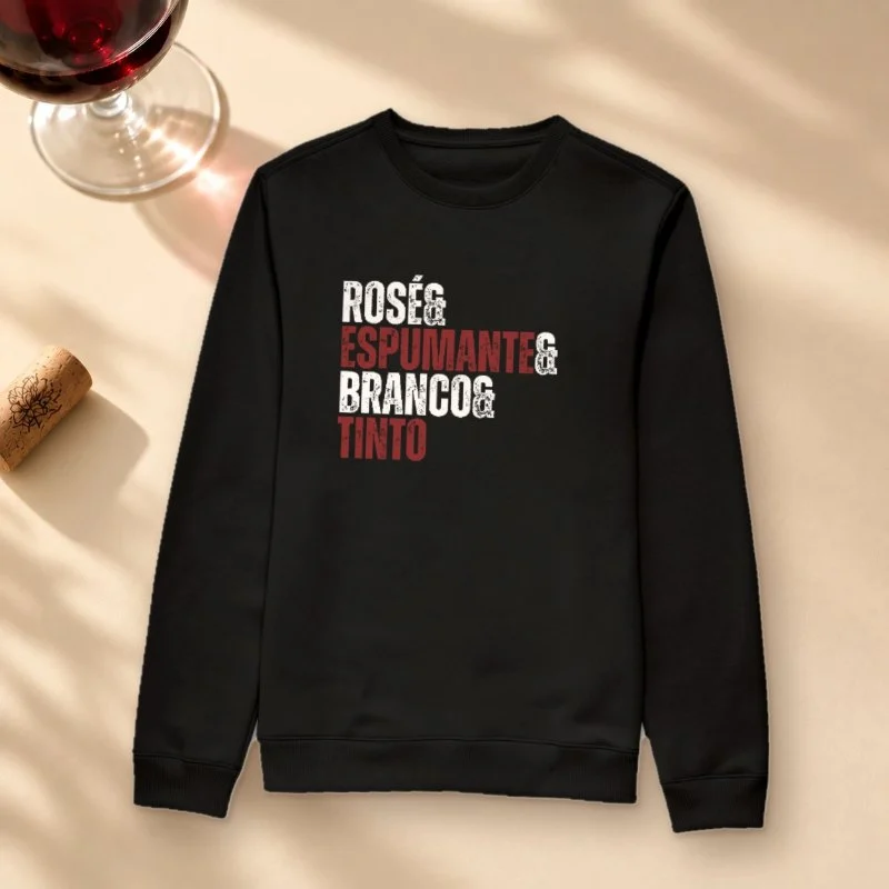 Moletom Tipos de Vinho - Suéter Moletom