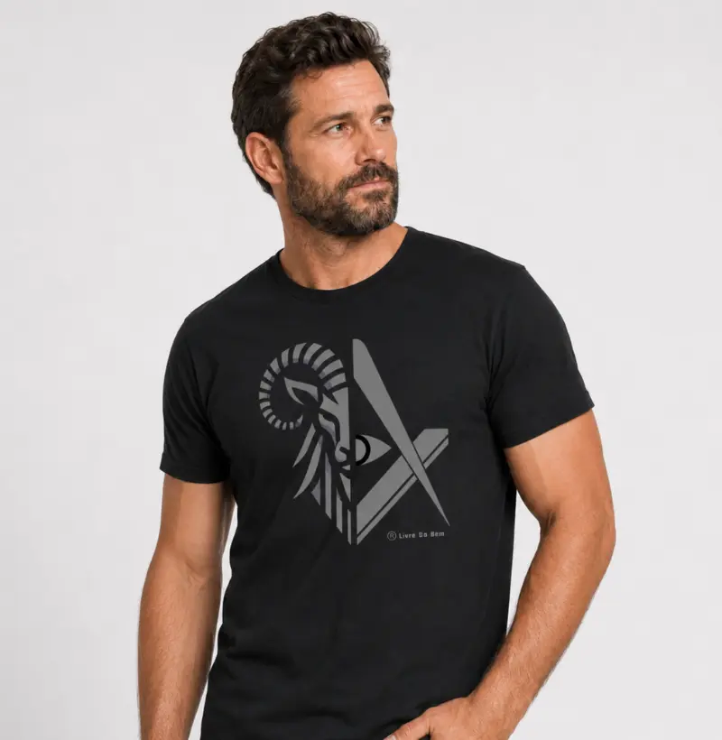 Camiseta maçonaria - Bode compasso CZ