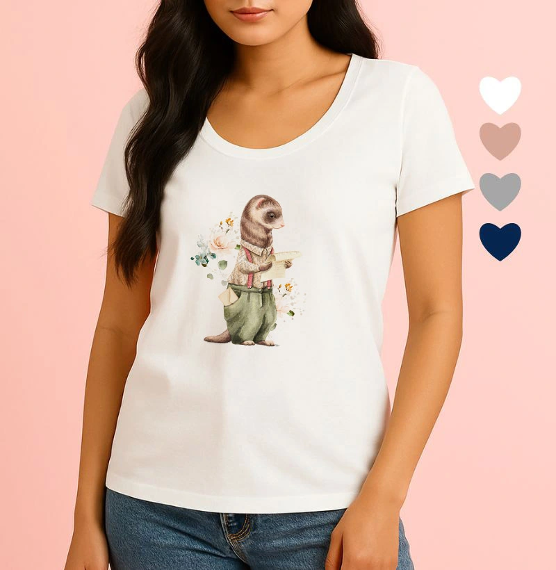 Camiseta Feminina Ilustrada Sr. Furão