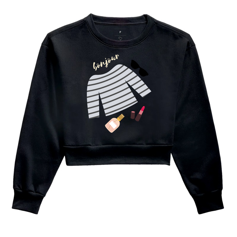 bonjour Paris kit - Cropped Moletom