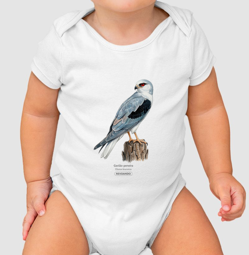 Traços Alados - Gavião-peneira - Body Infantil