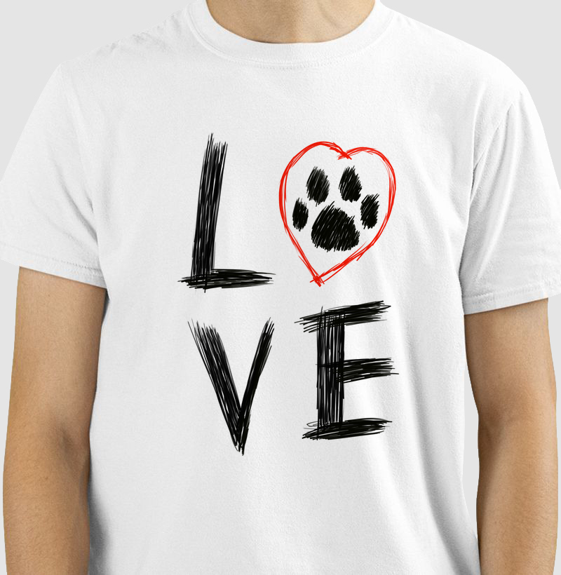 Camiseta Eu Amo Animais