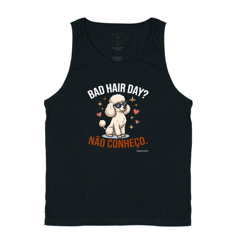CAMISETA POODLE BAD HAIR - Regata