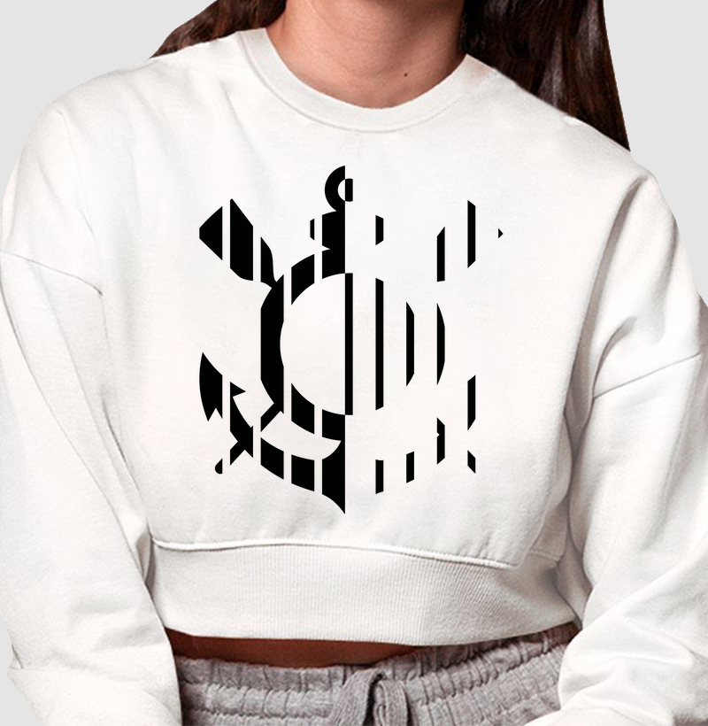 Moletom Cropped - Timão Line Art