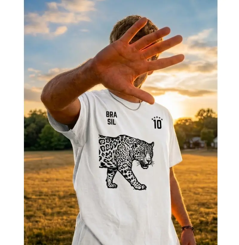 Camiseta Onça-Pintada Brasil 10 – Casual White