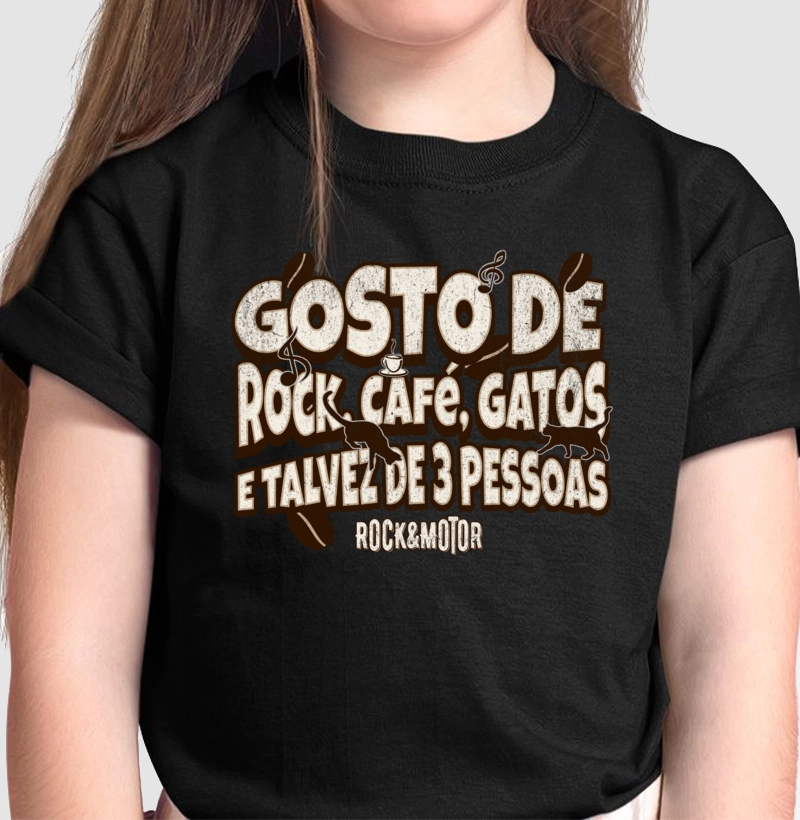 Rock, Café, Gatos e 3 Pessoas
