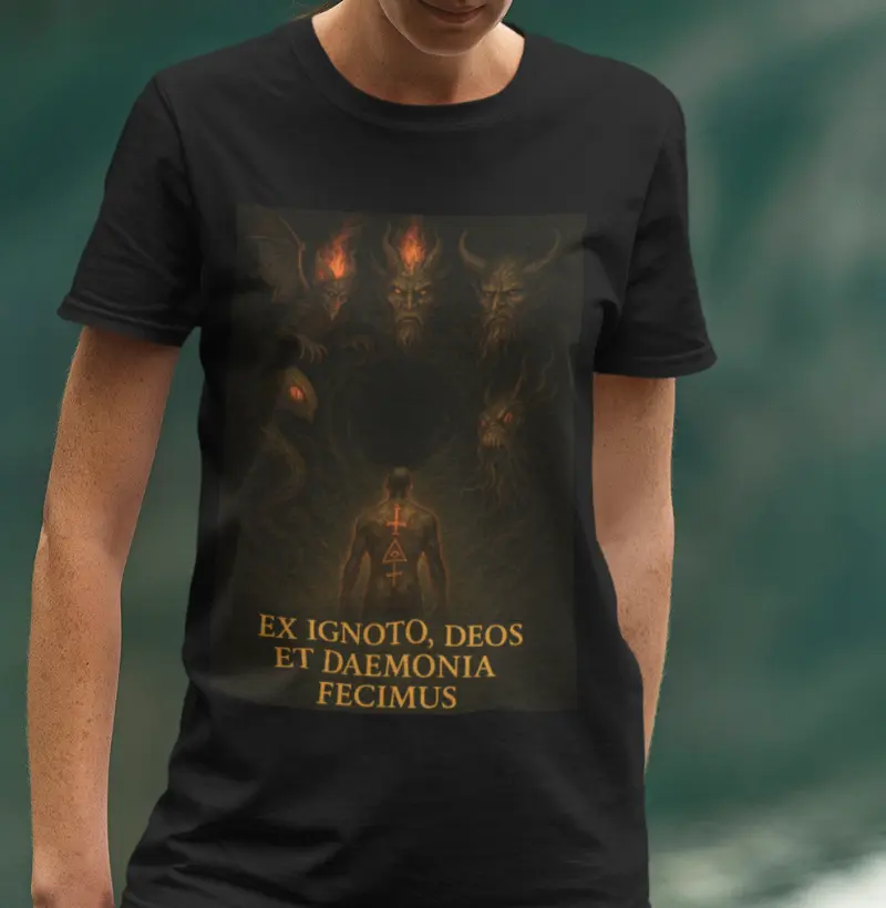 "Ex ignoto, deos et daemonia fecimus." (Do desconhecido, criamos deuses e demônios.)