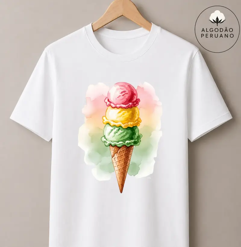 Camiseta Algodão Peruano - Gelato dos Sonhos 
